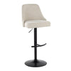 Studded Marcel Adjustable Barstool - Set of  2