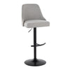 Studded Marcel Adjustable Barstool - Set of  2