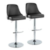 Studded Marcel Adjustable Barstool - Set of  2