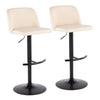 Toriano Adjustable Bar Stool - Set of 2