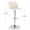 Toriano Adjustable Bar Stool - Set of 2