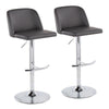 Toriano Adjustable Bar Stool - Set of 2