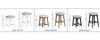 Backless Upholstered Seat Oat + Adj Hgt Swivel Base Blk