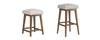 Backless Upholstered Seat Oat + Adj Hgt Swivel Base Blk