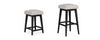 Backless Upholstered Seat Oat + Adj Hgt Swivel Base Wh