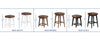 Backless Upholstered Seat Sdl + Adj Hgt Swivel Base Blk