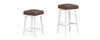 Backless Upholstered Seat Sdl + Adj Hgt Swivel Base Wh