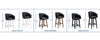 Barrel Upholstered Seat Blk + Adj Hgt Swivel Base Wh