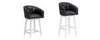 Barrel Upholstered Seat Blk + Adj Hgt Swivel Base Blk