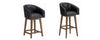 Barrel Upholstered Seat Blk + Adj Hgt Swivel Base Blk