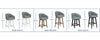 Barrel Upholstered Seat Gra + Adj Hgt Swivel Base Wh