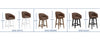 Barrel Upholstered Seat Sdl + Adj Hgt Swivel Base Brn