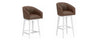 Barrel Upholstered Seat Sdl + Adj Hgt Swivel Base Blk