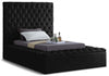 Bliss Upholstered Storage Bed — Twin / Black