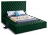 Bliss Upholstered Storage Bed — Queen / Green