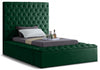 Bliss Upholstered Storage Bed — Twin / Green