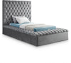 Bliss Upholstered Storage Bed — Twin / Grey