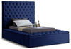 Bliss Upholstered Storage Bed — Twin / Navy