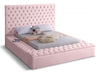 Bliss Upholstered Storage Bed — Queen / Pink
