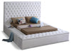 Bliss Upholstered Storage Bed — Queen / White