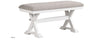 Dining Bench With Grey Upholstered Brookside White