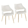 Curvo High Back Upholstered Chair - Set of 2