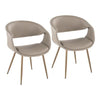 Curvo Upholstered Chair - Set of 2