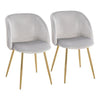 Fran Pleated Waves Chair - Set of 2