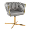 Braided Renee Swivel Accent Chair