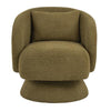 Zara Upholstered Swivel Accent Chair With Pillow