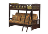 Cinnamon Twin over Futon Bunk Bed in Dark Chocolate