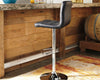 Bellatier Adjustable Height Bar Stool - Black/Chrome Finish