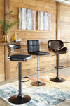 Bellatier Adjustable Height Bar Stool - Black/Chrome Finish