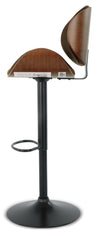 Bellatier Adjustable Height Bar Stool - Brown