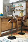 Bellatier Adjustable Height Bar Stool - Brown