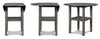 Pub Drop Leaf Table With  2 Chairs Gia Grey