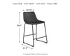 Centiar Counter Height Bar Stool - Black