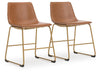 Ciabori Dining Chair - Brown/Gold