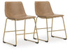 Ciabori Dining Chair - Toast/Gold