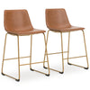 Ciabori Counter Height Barstool - Brown/Gold