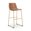 Ciabori Bar Height Bar Stool - Brown/Gold