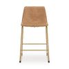 Ciabori Bar Height Bar Stool - Toast/Gold