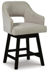 Tallenger Counter Height Bar Stool - Linen/Brown