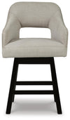 Tallenger Counter Height Bar Stool - Linen/Brown