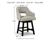 Tallenger Counter Height Bar Stool - Linen/Brown