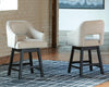 Tallenger Counter Height Bar Stool - Linen/Brown