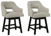 Tallenger Counter Height Bar Stool - Linen/Brown