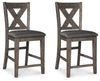 Caitbrook Counter Height Upholstered Bar Stool - Gray