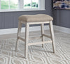 Skempton Counter Height Bar Stool - White/Light Brown (D394-024)