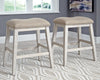 Skempton Counter Height Bar Stool - White/Light Brown (D394-024)